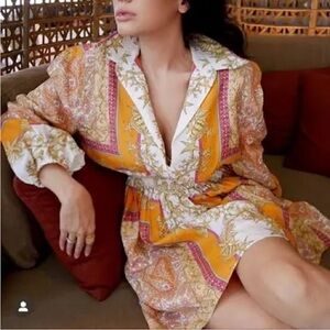 Maje Linen Cutout Mini Dress